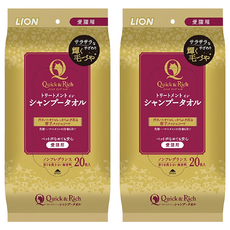 LION 獅王 Quick&Rich 免洗濕巾 (貓用) LI00448 紅/無香, 20張, 2包