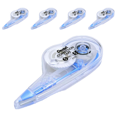 Pentel 飛龍文具 拋棄式修正帶 ZT35-WT, 5個, 藍色 + 白色