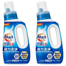 Attack 一匙靈 強效洗衣精 強效清潔去泛黃, 750g, 2個