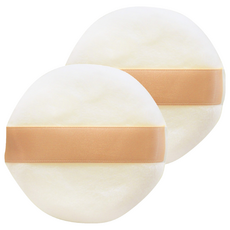 台灣 COSMOS 68 超柔細定妝蜜粉撲 S30706, 2個, 白色