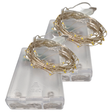 LED銅線燈 50燈 5m, 暖光色, 2組