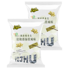 Pop-Smile 卡滋 國產玉米爆米花 岩燒香海苔風味, 60g, 2個