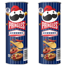 PRINGLES 品客 秘炙醬香辣烤牛風味洋芋片, 95g, 2個