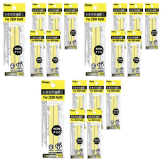 Pentel 飛龍文具 自動橡皮擦芯 ZER80-G 12個裝, 淡黃色, 3個
