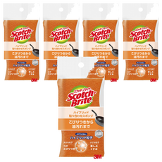 3M Scotch-Brite 日系3層海綿菜瓜布 混合層壓, 橘色, 1個裝, 5個