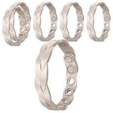 Kyhome 編織紋防靜電手環/負離子靜電消除器/運動矽膠腕帶 粉色, 6個