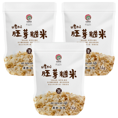 台灣榖堡 與農共好 胚芽糙米 台灣公司貨, 1kg, 3個