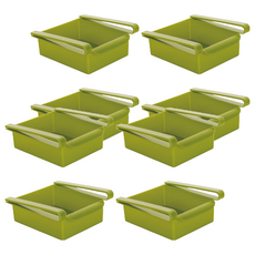 小麥購物 冰箱桌下抽屜式收納盒 L2919, 4個, 綠色