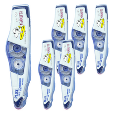 PLUS 普樂士 MR2智慧型滾輪修正帶 SNOOPY 史努比 52-860, 6個, 衝浪