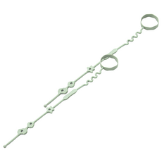 OhBabyLying 矽膠奶瓶玩具鏈, 無奶嘴, 綠色, 2條