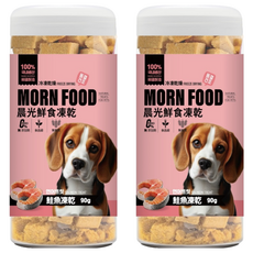 MORN FOOD 晨光 全齡犬用鮮食凍乾, 鮭魚, 90g, 2個