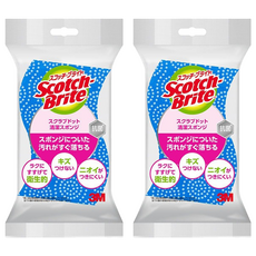 3M Scotch-Brite 潔力豆海綿菜瓜布, 藍色, 2個, 1個裝