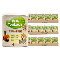 YouLuck 育樂 麥精, 水果, 280g, 36罐