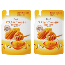 KUMANO 熊野油脂 DEVE DOVE 麥盧卡蜂蜜保濕沐浴乳補充包, 2個, 350ml