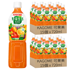 KAGOME 可果美 野菜生活100胡蘿蔔與柳橙綜合蔬果汁, 30個, 720ml