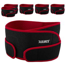 AOLIKES 輕量版可調式雙層護腰 7995, 紅黑色, 6個