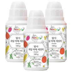 Tamsaa 100%鈣粉蔬果洗潔劑, 3個, 160g