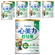 Abbott 亞培 心美力舒兒優奶粉 4號 3~7歲, 800g, 6罐