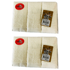 自然白童巾 3入 30 x 50cm, 自然白, 2組