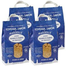 MARIUS FABRE 法鉑馬賽肥皂 傳統馬賽皂絲, 4個, 980g