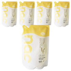 nac nac 酵素奶瓶蔬果洗潔慕斯補充包, 600ml, 5個