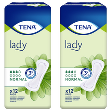 TENA 添寧 Lady 一般型 女性專用尿滲墊, 25cm, 12片, 2包