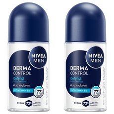 NIVEA 妮維雅 MEN 台灣公司貨 男士止汗乳液 玻尿酸肌能修復, 2個, 50ml