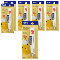 PLUS 普樂士 MR智慧型滾輪修正帶 dtto friends 52-882, 6個, 狗狗與腸太郎