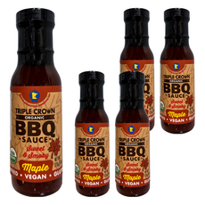 TRIPLE CROWN 三冠王 有機燒烤醬 楓糖風味, 5個, 275g