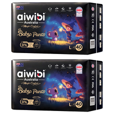 aiwibi 愛薇彼 安撫魔法褲型尿布, 80片, 大碼 (L)