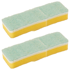 3M Scotch-Brite 日系3層海綿菜瓜布–細緻柔刷, 藍色, 4個, 1個裝