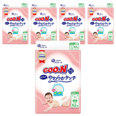 GOO.N 大王 日本境內版 SJ柔觸肌系列 黏貼型尿布, S, 310片