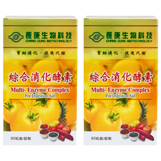 長庚生技 綜合消化酵素, 90顆, 81g, 2盒