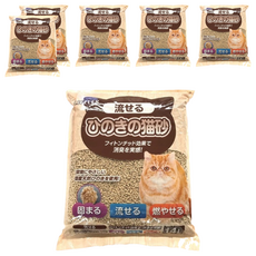 LIFELEX 天然貓砂 日本製, 檜木, 14L, 6袋