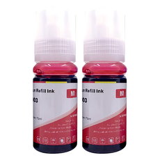 REQIR 連供專用墨水 EPSON印表機L1110/L1210/L3110/L3116/L3150/L3210/L3216/L3250/L3256/003/001適用 副廠 70cc, 紅色, 2瓶