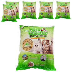 Wood Cat Litter 環保松木砂/貓砂 QP-WD-01 貓兔小動物適用, 8L, 6包, 松木