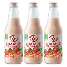 VITAMILK 豆奶 草莓口味, 3個, 300ml