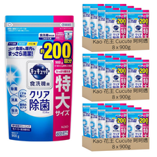 Kao 花王 Cucute 珂珂透 洗碗機專用檸檬酸洗碗粉補充包, 900g, 24包