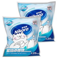 Nikoro 妮可露 純木薯植物貓砂, 2個, 無香, 1.25kg