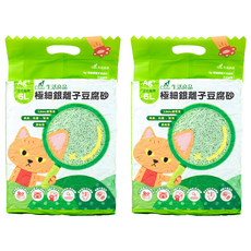 Catfeet 極細銀離子豆腐砂, 2個, 6L, 日式綠茶