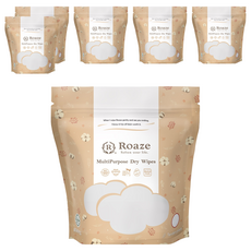 Roaze 柔仕 多功能乾濕兩用巾 纖柔款, 6個, 80張, 135g