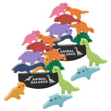 OhBabyLaugh 動物平衡積木 3歲以上, 恐龍世界, 2盒