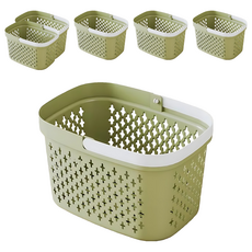 EDISH 居家雜物手提收納籃, 6個, 顏色隨機