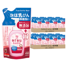 SARAYA arau 愛樂寶 無添加奶瓶奶嘴清潔泡泡補充包, 120包, 450ml