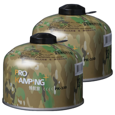 PRO KAMPING 領航家 高山瓦斯罐, 230g, 2罐