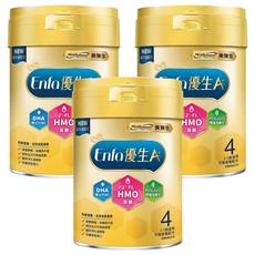 Mead Johnson 美強生 Enfa A+ 優生4兒童營養配方 HMO新配方 3~7歲, 850g, 3罐