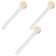 日式長柄洗澡刷 34.5 x 7 x 2.5cm, 白色, 1入, 3支