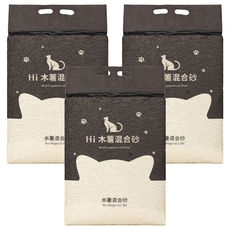 高精寵物 Hi 木薯混合貓砂 木薯 + 礦砂, 2kg, 3個, 無香