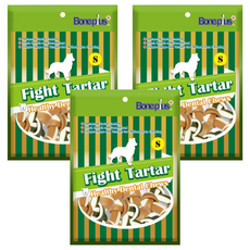 Boneplus 綜合雙色潔牙骨結平裝包 S, 綜合, 3個, 100g