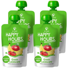 HAPPY HOURS 生機纖果飲 蘋果 + 草莓 + 香蕉, 4包, 100g